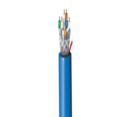 Belden CAT6A Ethernetkabel Cat.6a, 500m, Blau Verlegekabel S/FTP, Aussen ø 7.5mm, LSZH