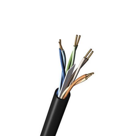Belden Cable Ethernet Cat6 U/UTP De Color Negro, Long. 305m, Funda De PVC