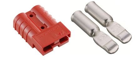RS PRO Batteriesteckverbinder, Stecker, 2 -Kontakte Gerade 50A