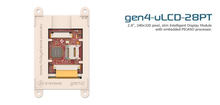 4D Systems, Gen4 2.8in Arduino Compatible Display With Resistive Touch Screen