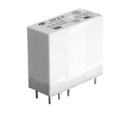 Hongfa Europe GMBH PCB Mount Force Guided Relay, 24V Dc Coil Voltage, 2 Pole, DPDT