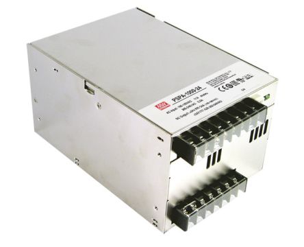 MEAN WELL Switching Power Supply, PSPA-1000-12, 12V Dc, 80A, 960W, 1 Output, 127 → 370 V Dc, 90 → 264 V
