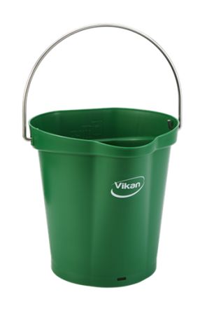 Vikan Seau En Plastique Vert Avec Poignée, 6L