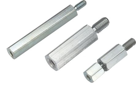 Wurth Elektronik Abstandshalter: M4, Länge 80mm, Stahl, Außen/Innen, Sechskant, 7mm