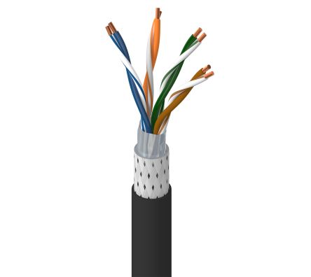 Belden DataTuff Ethernetkabel Cat.5e, 305m, Schwarz Verlegekabel SF/UTP, Aussen ø 6.8mm, LSZH/FRNC