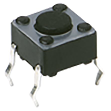 C & K IP40 Top Tactile Switch, SPST 50 MA 1.05mm Through Hole
