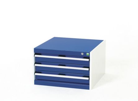 Bott 蓝色，灰色 储物柜, 400mm高 x 650mm宽 x 650mm深