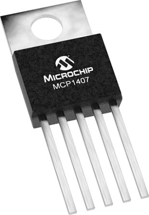 Microchip Driver De MOSFET MCP1407-E/AT 6 A 18V, 5 Broches, A-220