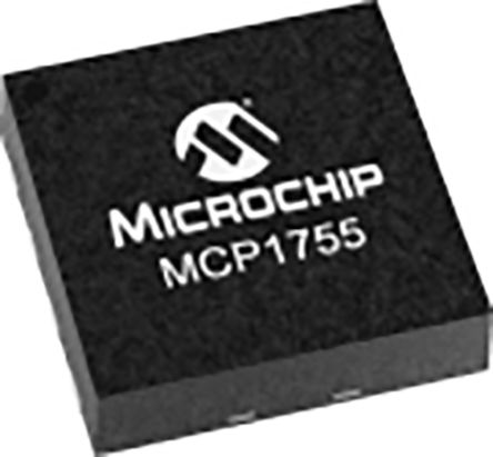 Microchip MCP1755-3302E/MC, 1 Low Dropout Voltage, Voltage Regulator 300mA, 3.3 V 8-Pin, DFN