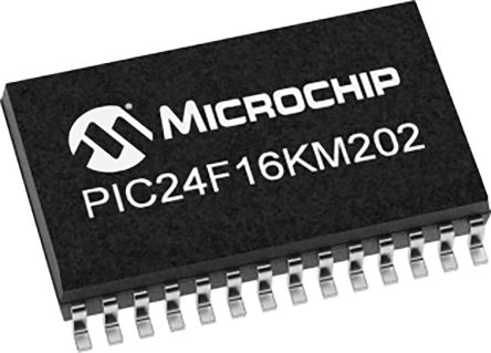Microchip PIC24F16KM202-I/SO, 16bit PIC Microcontroller, PIC24F, 32MHz, 16 KB Flash, 28-Pin SOIC