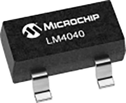 Microchip Precision Voltage Reference, 2.5V SOT-23, 15 V Max., 3-Pin, ±0.5%, Shunt, 15mA