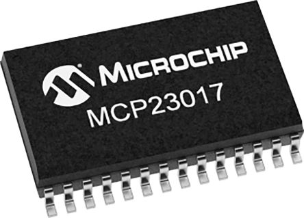 Microchip Espansione I/O MCP23017T-E/SS, 16 Canali, Interfaccia I2C, Clock 10MHz, SSOP 28 Pin