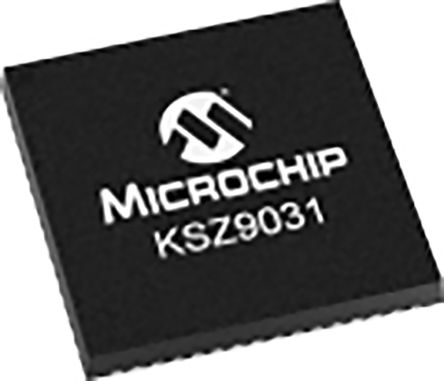 Microchip, 1-Channel Ethernet Transceiver 48-Pin QFN, KSZ9031RNXIC