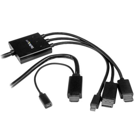 StarTech.com Adapter 4K, Ausgänge:1, In:DisplayPort, Mini-DisplayPort, Out:HDMI, 2m Kabel