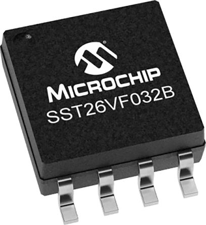 Microchip Mémoire Flash, 32Mbit, 4M X 8 Bits, SPI, SOIJ, 8 Broches