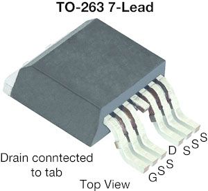 Vishay Siliconix TrenchFET SQM40016EM_GE3 N-Kanal, SMD MOSFET 40 V / 250 A 300 W, 7-Pin D2PAK (TO-263)