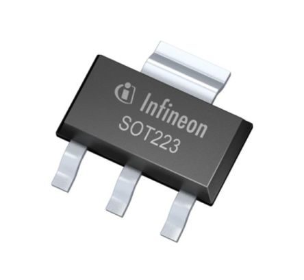 Infineon MOSFET, Canale P, 130 MΩ, 2,9 A, SOT-223, Montaggio Superficiale