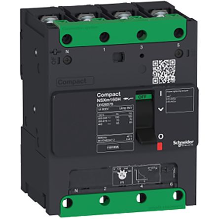 Schneider Electric, Compact MCCB 4P 16A, Breaking Capacity 70 KA, Clip-On