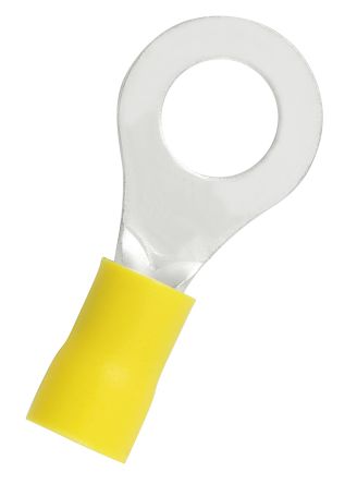 RS PRO Insulated Ring Terminal, 8.4mm Stud Size, 4mm² To 6mm² Wire Size, Yellow
