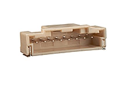 Molex DuraClik Leiterplatten-Stiftleiste Gewinkelt, 10-polig / 1-reihig, Raster 2.0mm, Lötanschluss-Anschluss, 3.0A,