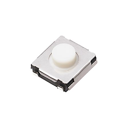 Panasonic Taster SPST, Lötanschluss 10 μA → 20 MA Tastend 0.7mm Druckplatte Weiß, 6.5 X 1.8mm B. 1.8mm L. 6.5mm