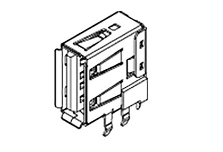 Molex USB-Steckverbinder 2.0 A Buchse / 1.0A, SMD
