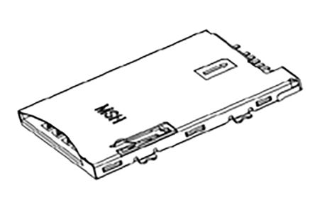 Molex SIM Speicherkarten-Steckverbinder Stecker, 8-polig / 1-reihig, Raster 1.27mm, Push/Push