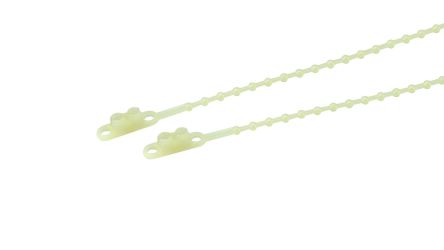 RS PRO Cable Tie, Double Head Knot, 230mm X 3.6 Mm, Natural Nylon, Pk-100