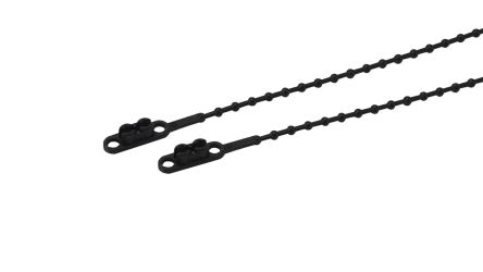RS PRO Nylon 66 Kabelbinder Doppelkopf Knot Schwarz 3,6 Mm X 230mm, 100 Stück
