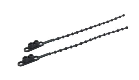 RS PRO Cable Tie, Double Head Knot, 150mm X 3.6 Mm, Black PE, Pk-100
