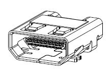 Molex Conector HDMI Macho, Ángulo De 90°, Tipo D