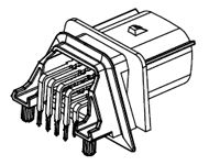 Molex Automotive, Kfz-Steckverbinder, Leiterplattenleiste, Stecker, 20-polig, Schwarz / 2-reihig
