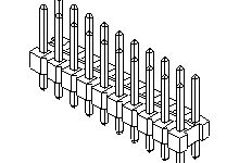 Molex C-Grid Stiftleiste Gerade, 26-polig / 2-reihig, Raster 2.54mm, Platine-Platine, Kabel-Platine,