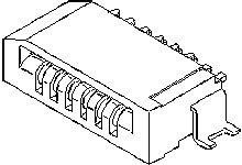 Molex, SMD FPC-Steckverbinder, Buchse, 6-polig / 1-reihig, Raster 1mm Lötanschluss