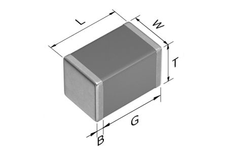TDK Condensatore Ceramico Multistrato MLCC, AEC-Q200, 0805 (2012M), 220pF, ±5%, 450V Cc, SMD, NP0