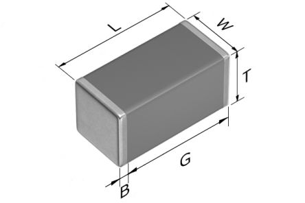 TDK Condensatore Ceramico Multistrato MLCC, AEC-Q200, 1206 (3216M), 6.8nF, ±5%, 450V Cc, SMD, C0G