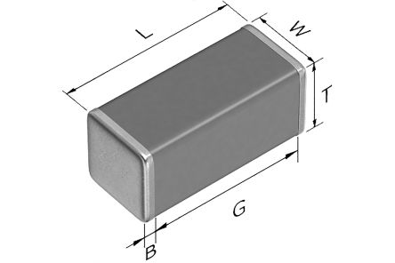 TDK, C, SMD MLCC, Vielschicht Keramikkondensator C0G, 68nF ±5% / 450V Dc, Gehäuse 1812 (4532M)