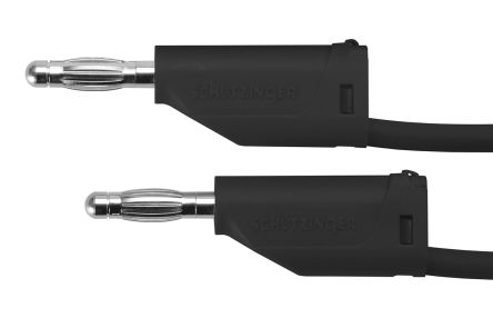 Schutzinger Cable De Prueba De Color Negro, Macho-Hembra, 33 V Ac, 70V Dc, 16A, 2m
