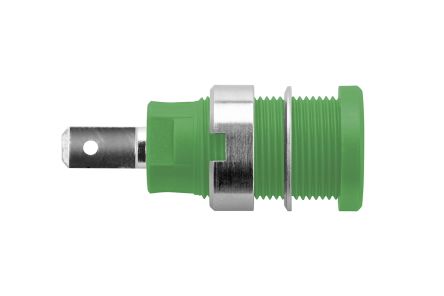 디바이스마트,커넥터/PCB > 플러그/잭 > 바나나잭/플러그 > 바나나잭/플러그,,SEB 7077 Ni / GN,Schutzinger Green Female 2 mm Test Plug & Socket, 1kV / 179-6947