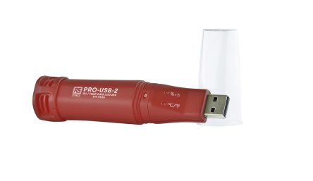 RS PRO Registrador De Datos PRO-USB-2, Para Humedad Temperatura, Punto De Rocío, Con Alarma, Interfaz USB