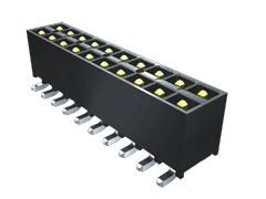 Samtec IPT1 Leiterplatten-Stiftleiste Gerade, 10-polig / 2-reihig, Raster 2.54mm, Platine-Platine,