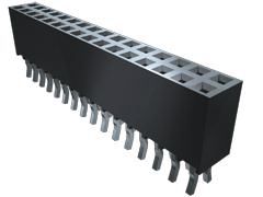 Samtec SSQ Series Straight Through Hole Mount PCB Socket, 20-Contact, 2-Row, 2.54mm Pitch, Solder Termination