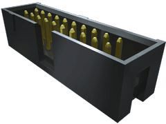 Samtec TST Series Straight Through Hole PCB Header, 12 Contact(s), 2.54mm Pitch, 2 Row(s), Shrouded