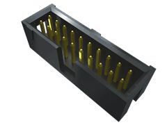 Samtec HTSS Series Straight Through Hole PCB Header, 10 Contact(s), 2.54mm Pitch, 2 Row(s), Shrouded