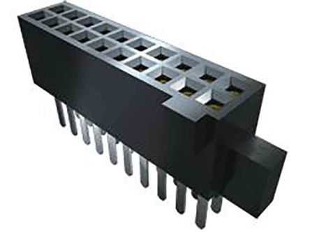 Samtec Conector Hembra Para PCB Serie SFM, De 20 Vías En 2 Filas, Paso 1.27mm, 250 V, 3.2A, Montaje En Orificio