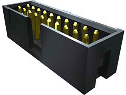 Samtec TSS Series Straight Through Hole PCB Header, 20 Contact(s), 2.54mm Pitch, 2 Row(s), Shrouded