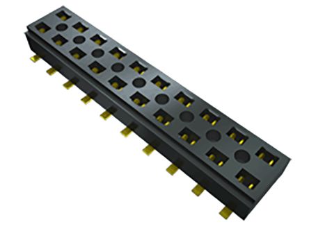 Samtec Conector Hembra Para PCB Serie CLT, De 12 Vías En 2 Filas, Paso 2mm, 4.1A, Montaje Superficial, Para Soldar