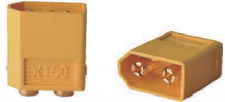 RS PRO Stecker Leistungssteckverbinder, Stecker, 2P, Gold, 30A, 500 V Dc