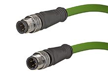 Molex 传感器执行器电缆, 120108系列, M12转M12