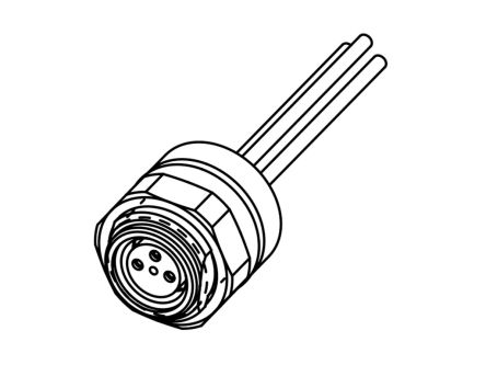 Brad From Molex Molex Nano-Change M8 Rundsteckverbinder Buchse 3-polig / 4.0A, Tafelmontage, Schraubanschluss IP 67